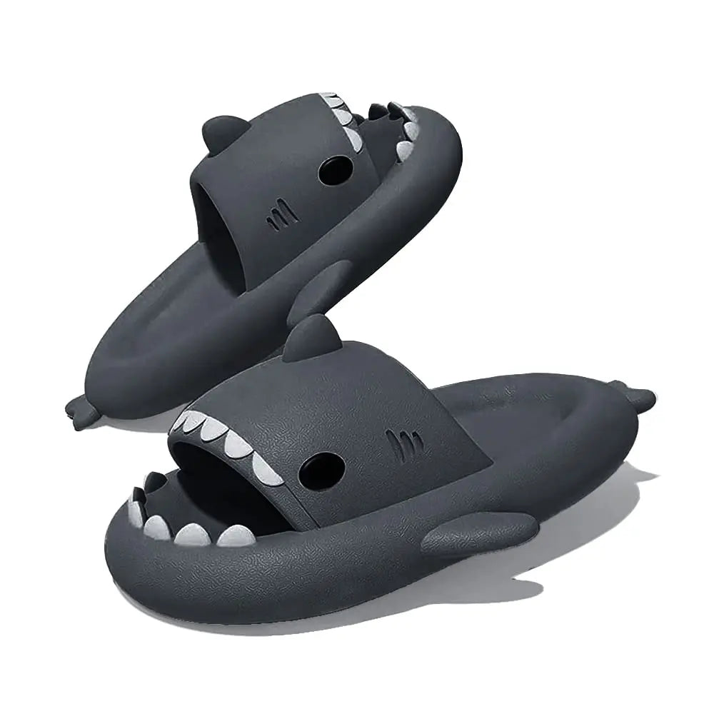 Shark Slides – Cloud Slippers for Men & Women | Summer Open-Toe Sandals | Anti-Slip Casual Beach, Pool & Shower Shoes