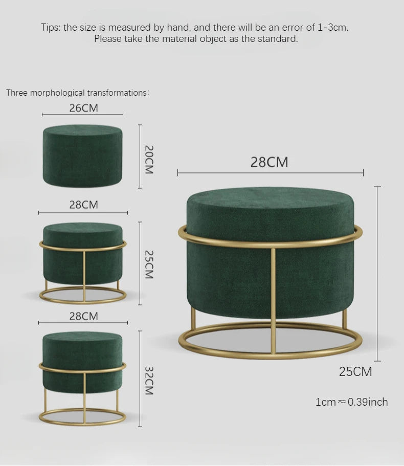 Round Stools Portable Pliant Aesthetic Morden Stools Multifunction Affordable Luxury Taburete Pegable Portatil Home Furniture