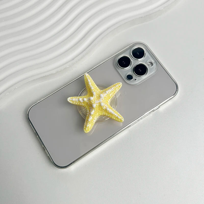 Resin Starfish Phone Grip Stand with MagSafe Magnetic or Adhesive Base