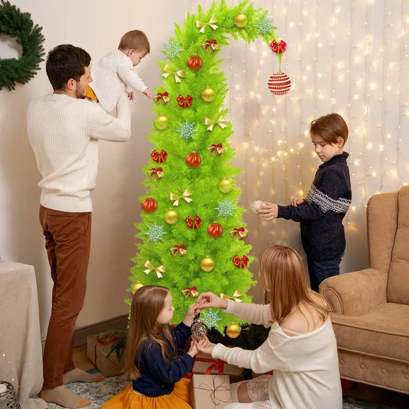 Artificial Christmas Tree with Santa Hat Design – PVC Holiday Decoration (90cm / 150cm)