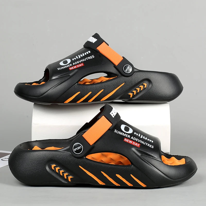 Men's EVA Platform Slides — Soft-Sole Sandals for Indoor & Outdoor Wear
