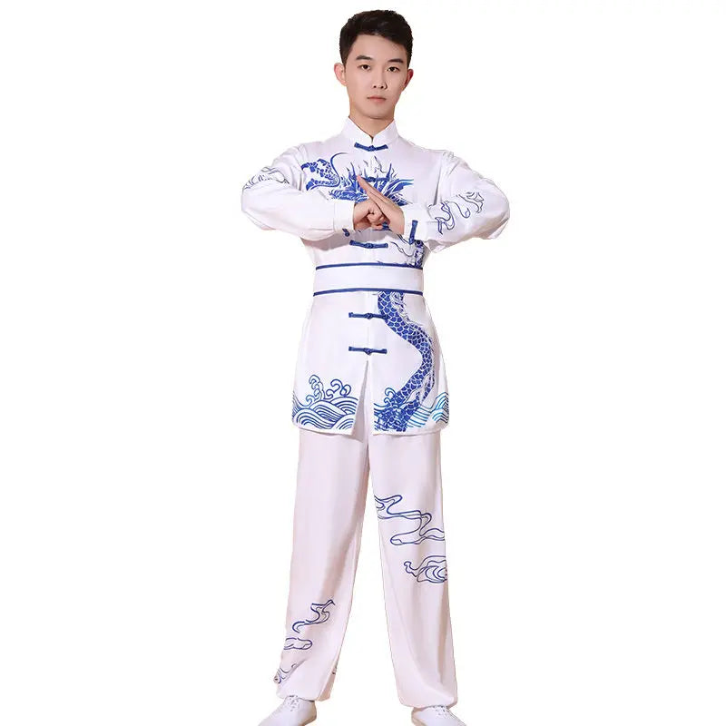 2025 festival performance martial arts clothes dragon and lion dance drum training costume new classic kungfu exercise tracksuit