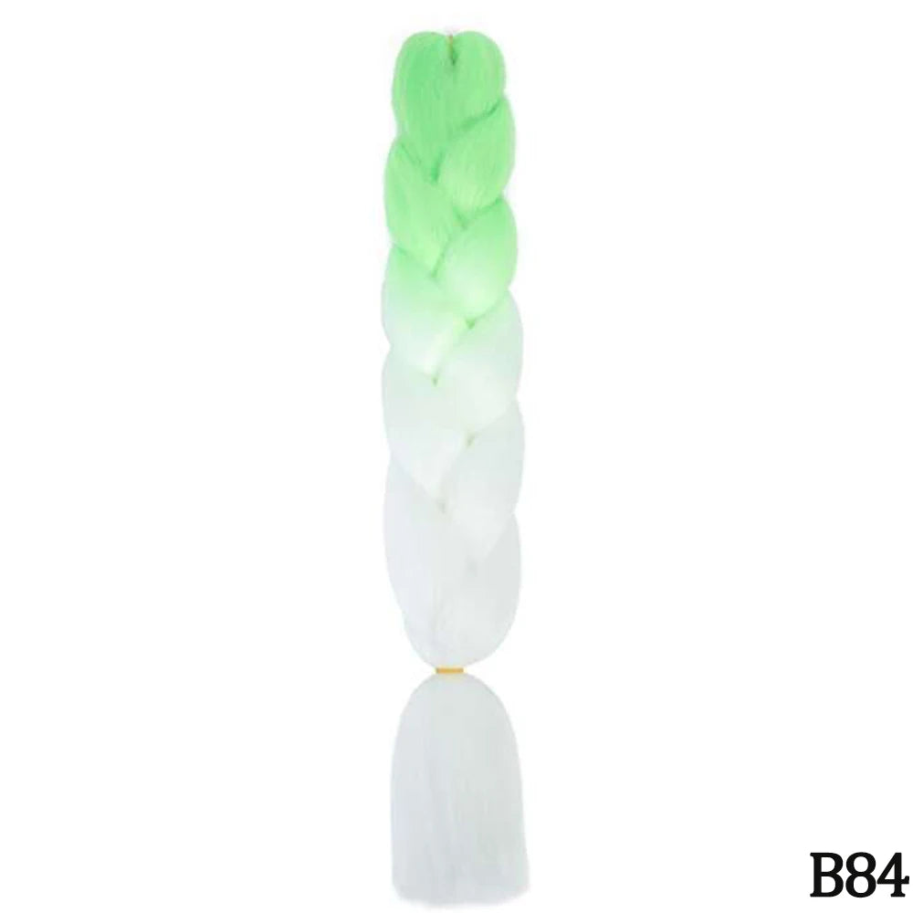 GlowStrands 24” Jumbo Braids for Kids & Adults – Ombre Kanekalon Hair Extensions, Easy Styling & Natural Feel