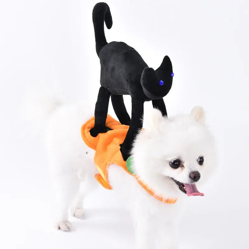 Halloween Stuffed-Body Pet Costume with Wig Hat