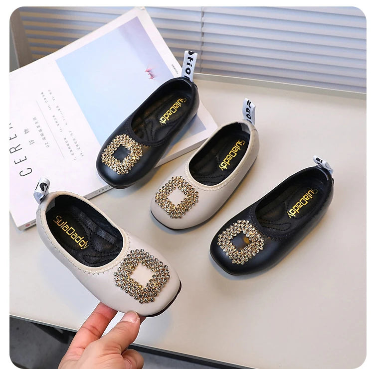 Children's PU Leather Princess Flats – Non-Slip, Soft, Classic Ballet Moccasins
Perfect for Spring & Autumn | Girls' Slip-On Dress Shoes