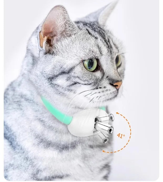 Smart Laser Tease Cat Collar – USB Rechargeable, Automatic Interactive Toy for Kittens & Cats