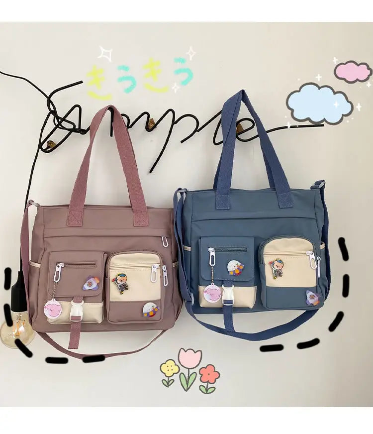 Waterproof Nylon Women's Shoulder Bag – Casual Crossbody Messenger Tote