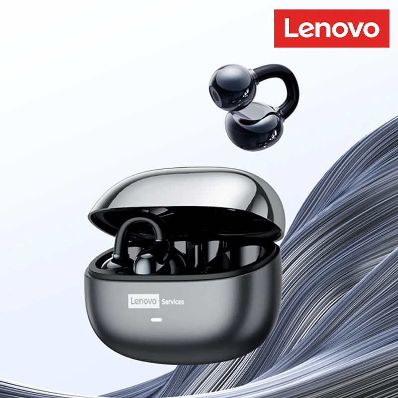 Lenovo LE302 Wireless Bluetooth 6.0 Clip-On Earbuds with HiFi Stereo Sound and Long Battery Life