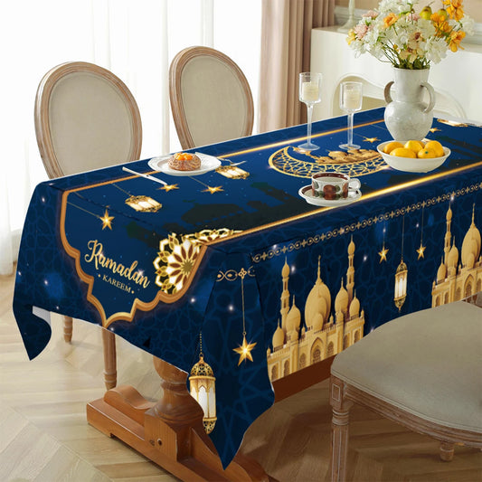 2025 Eid Mubarak Tablecloth Ramadan Decoration Islamic Muslim Party Decor Table Ramadan Party Supplies Eid Al Adha Gift Islam