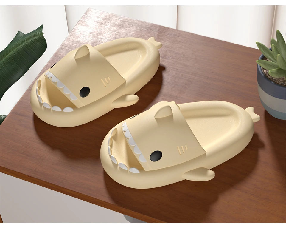 Shark Slippers – Soft Cloud Slides for Women & Men | Indoor/Outdoor EVA Mules | Beach & Bathroom Sandals