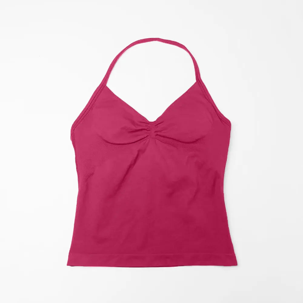 Women's Seamless Longline Yoga Tank Top with Removable Pads