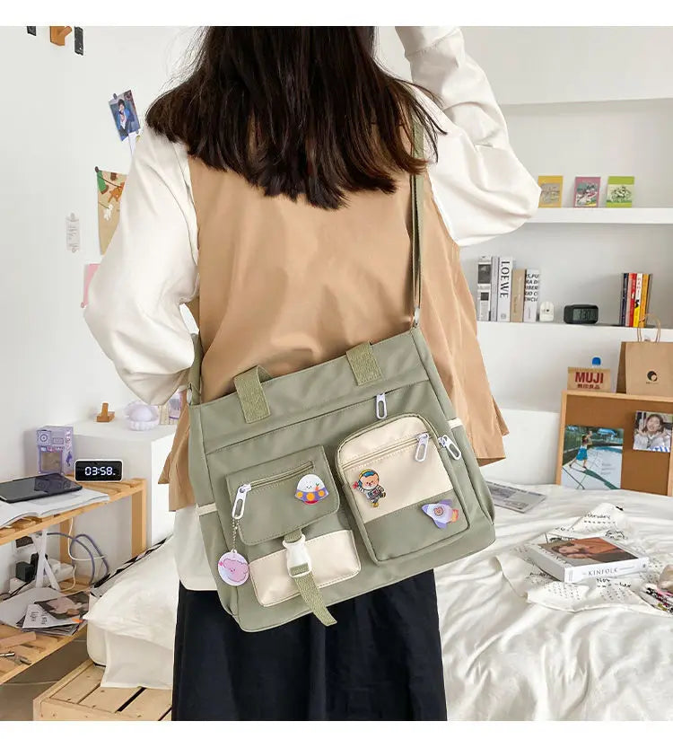 Waterproof Nylon Women's Shoulder Bag – Casual Crossbody Messenger Tote