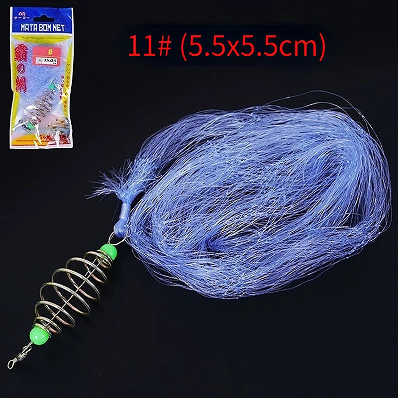 Fishing Net Trap with Luminous Beads – Multi-Size Mesh Gill Net for Sea & Freshwater Fishing
