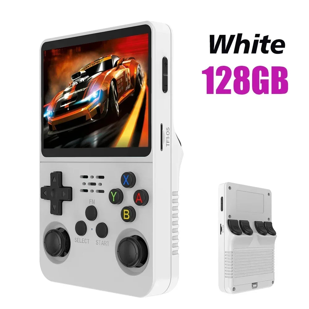 128GB R36S Handheld Retro Game Console – Open Source Linux System, 3.5" IPS Screen, Portable Pocket Gaming Player, Orange