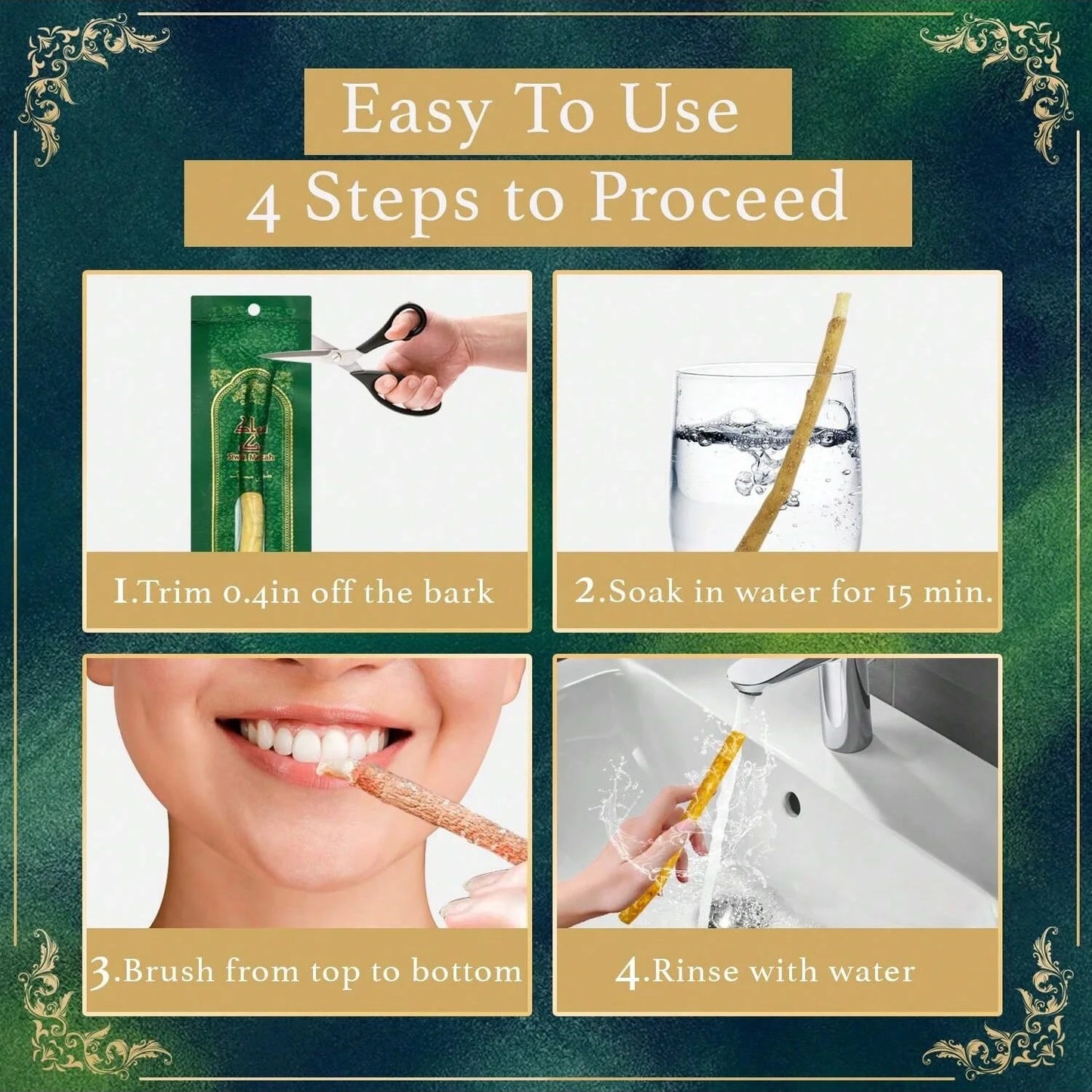 Natural Miswak Tooth Cleaning Stick – Portable Traditional Herbal Toothbrush