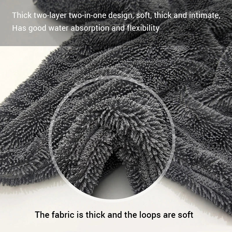 1200 GSM Microfiber Car Wash Towel – Double-Sided, Super Absorbent