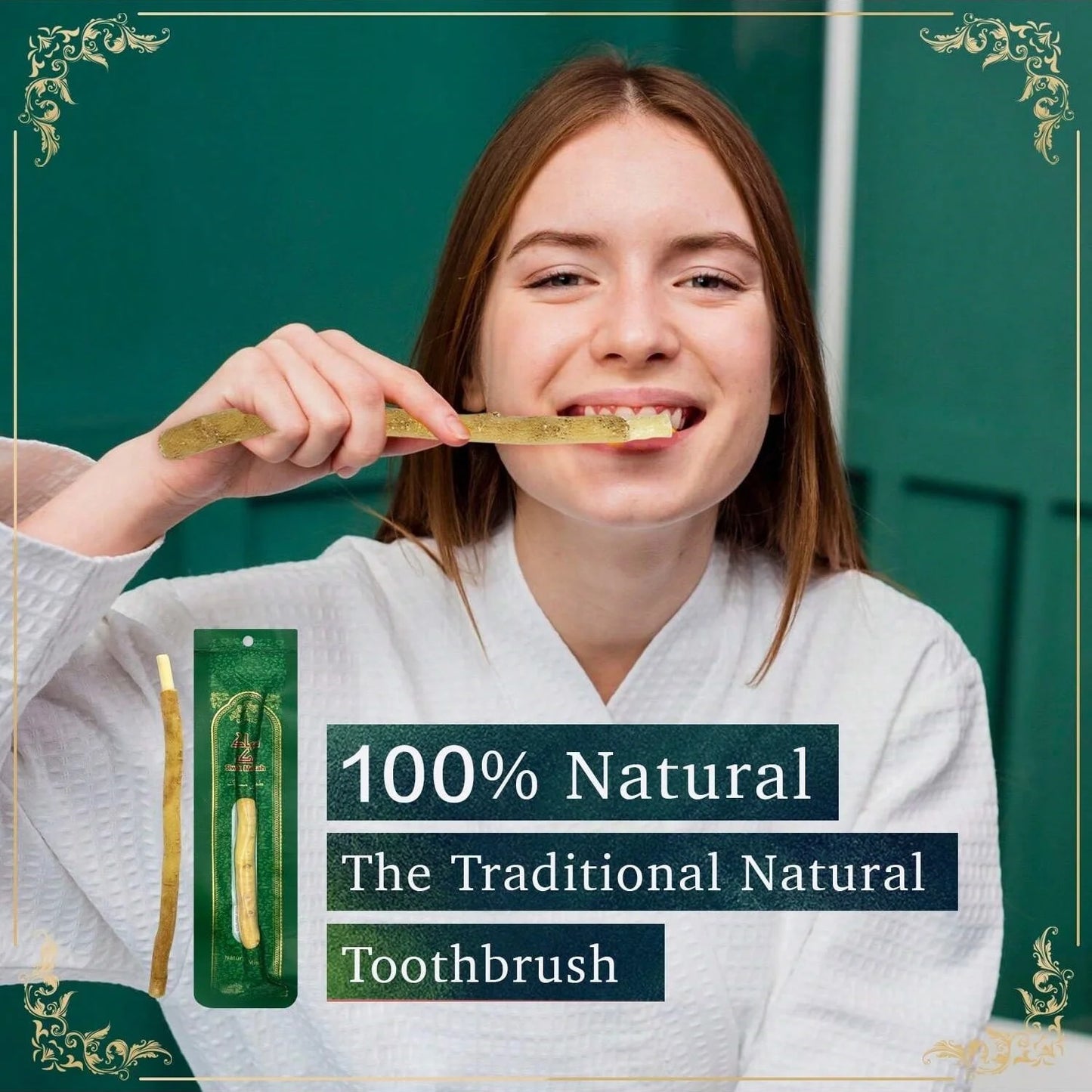 Natural Miswak Tooth Cleaning Stick – Portable Traditional Herbal Toothbrush