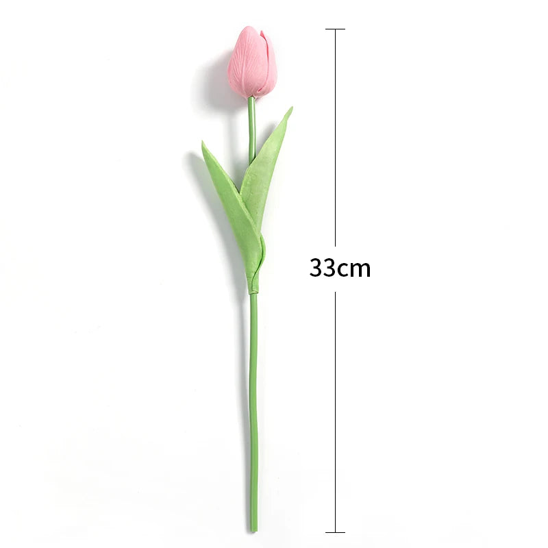 10Pcs Of Artificial Plant Tulip Soft Pole Room Dining Table Decoration Wedding Party Garden DIY Christmas Anniversary Decor