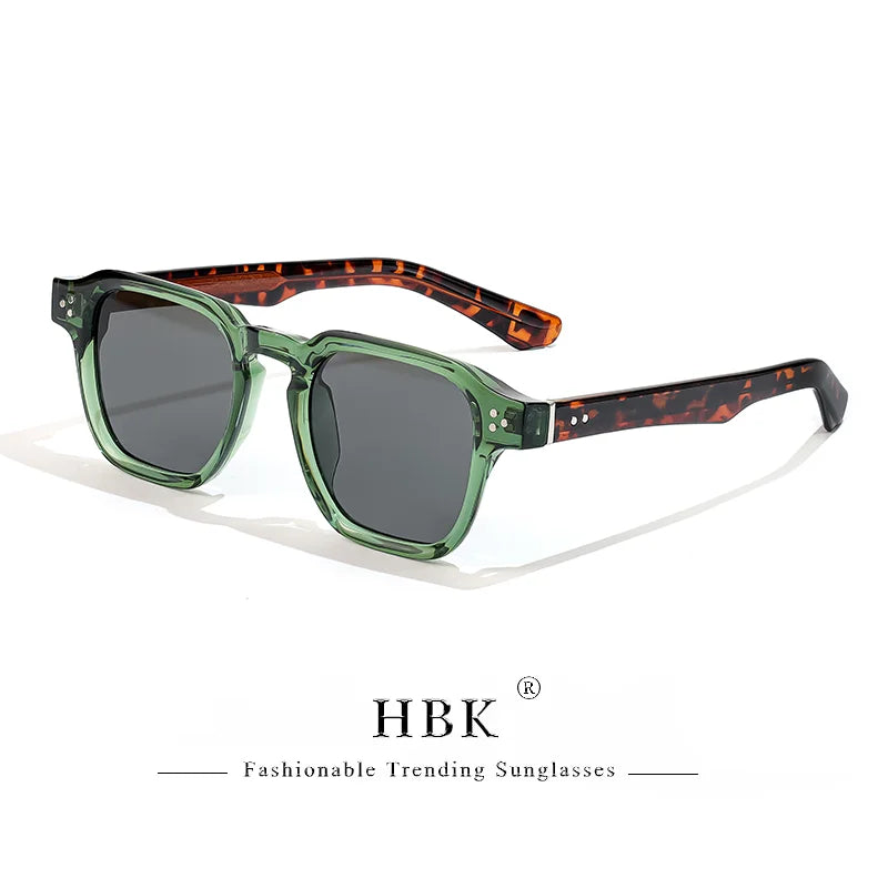 HBK Square Gradient Sunglasses — UV400 Vintage Style for Men