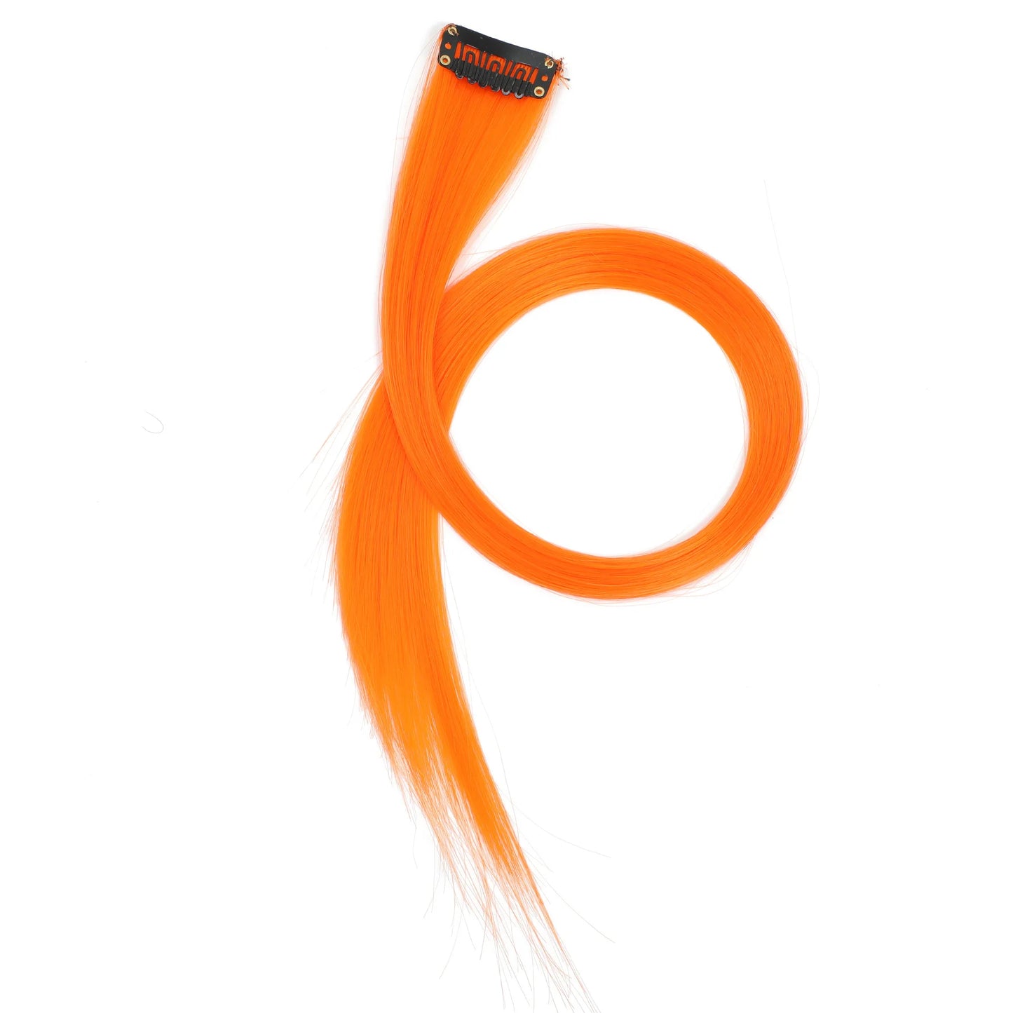 22-Inch Straight Clip-In Synthetic Hair Extensions – Colorful Highlight Hairpiece
