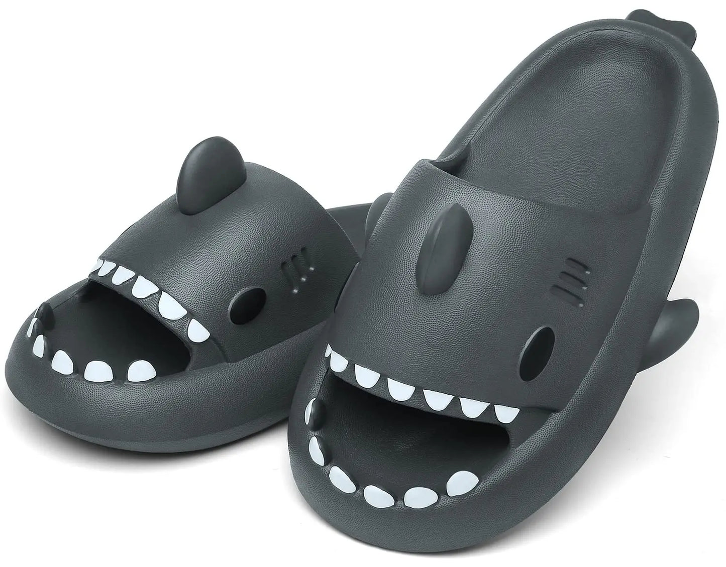 Shark Slides – Cloud Slippers for Men & Women | Summer Open-Toe Sandals | Anti-Slip Casual Beach, Pool & Shower Shoes