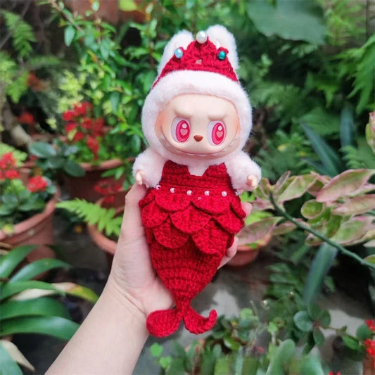 Ropa Labubu Handmade Mermaid Cherry Set – Mini Doll Clothes, Outfit & Accessories