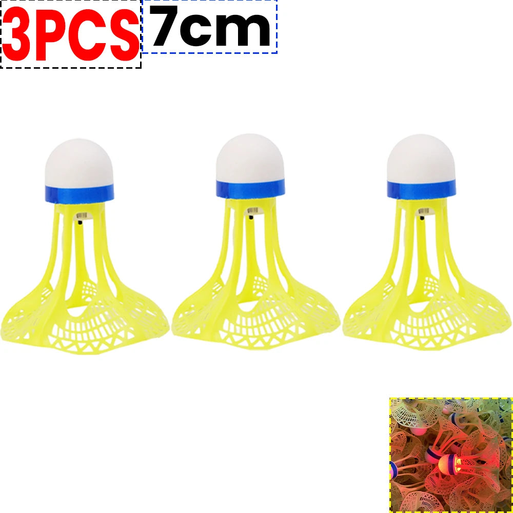 12 or 1 PCS LED Light-Up Badminton Shuttlecocks – Colorful Luminous Foam Badminton Balls for Kids and Sports