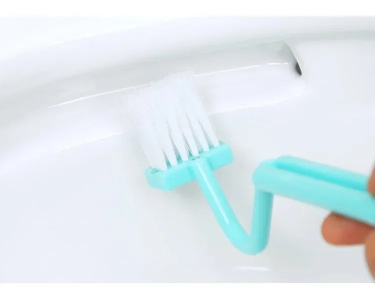 Toilet Cleaning Brush with S-Shaped Curved Handle – Corner & Edge Scrubber for Bathroom Cleaning