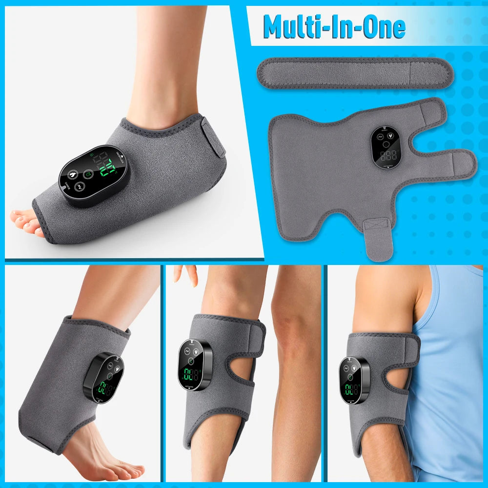 Smart Heated Foot & Ankle Massager – Adjustable Compression & Multi-Speed Vibration for Relaxation and Recovery
