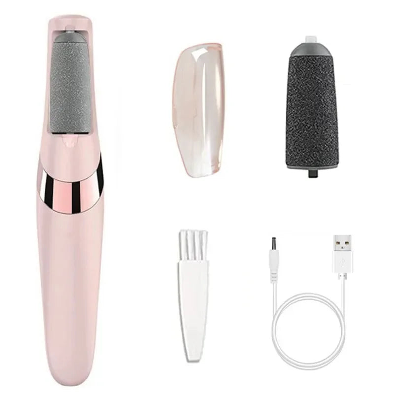 Electric Foot Grinder – Pink Electronic Callus Remover & Skin Smoother, Heel & Foot Care Tool