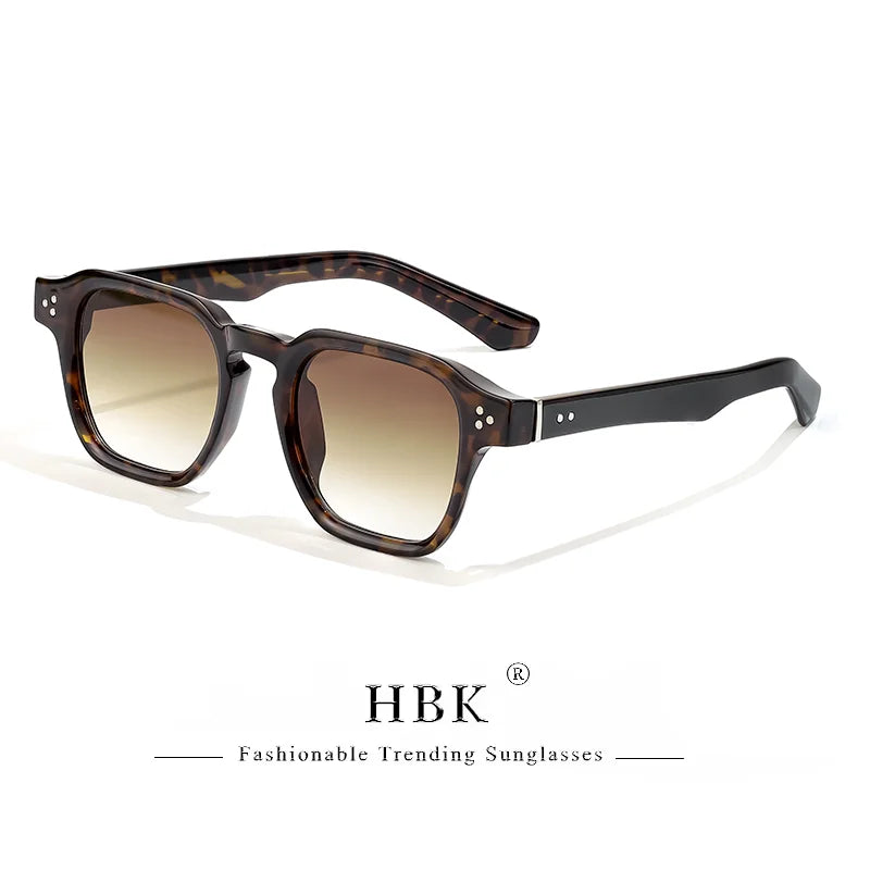 HBK Square Gradient Sunglasses — UV400 Vintage Style for Men