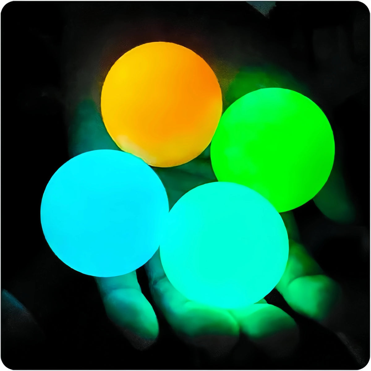 Glow-in-the-Dark Rubber Bouncy Balls