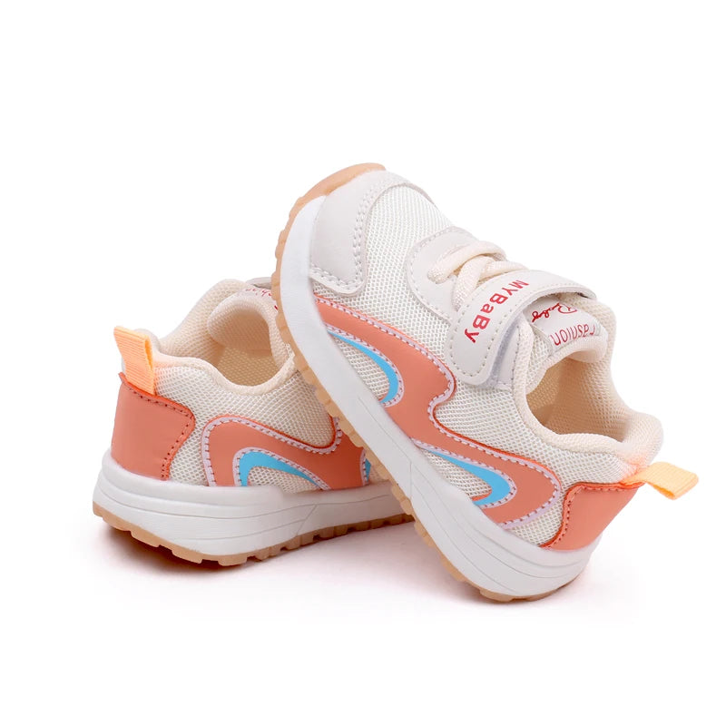 Breathable Soft-Step Toddler Sneakers – Lightweight Anti-Slip Shoes for Boys & Girls (1–3 Years, Spring/Autumn Wear)
