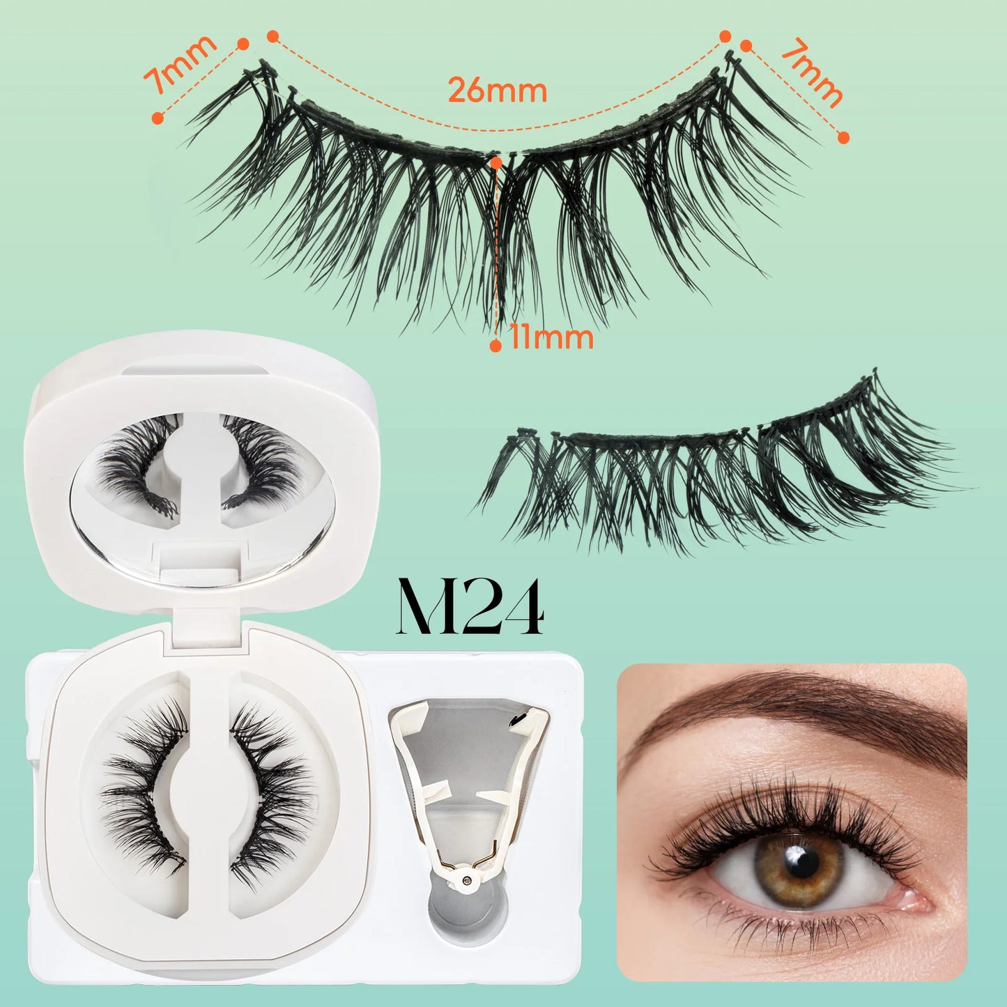 Soft Magnetic Eyelashes – No Glue Needed | Reusable | Natural 3D Look | Easy to Apply