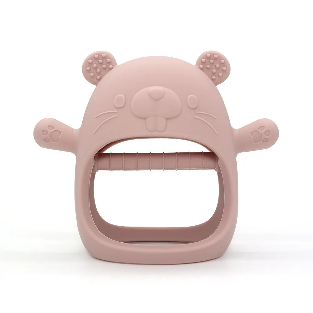 1pc Teether Toys For Baby Bracelet BPA Free Cute Cartoon Animal Silicone Ring Teething Glove For Baby Accessories Newborn Toys