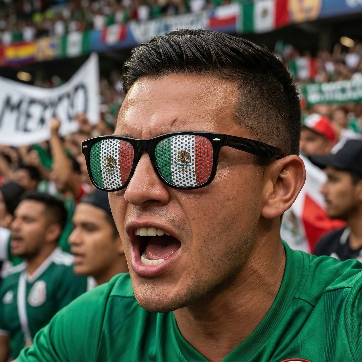 8PCS HD Vision Flag Sunglasses – Football Fan Sports Party Eyewear