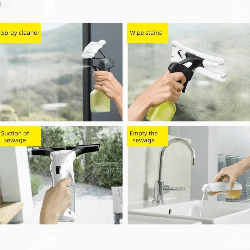 Rechargeable Electric Window Cleaner – Strong Suction Glass Cleaning Tool