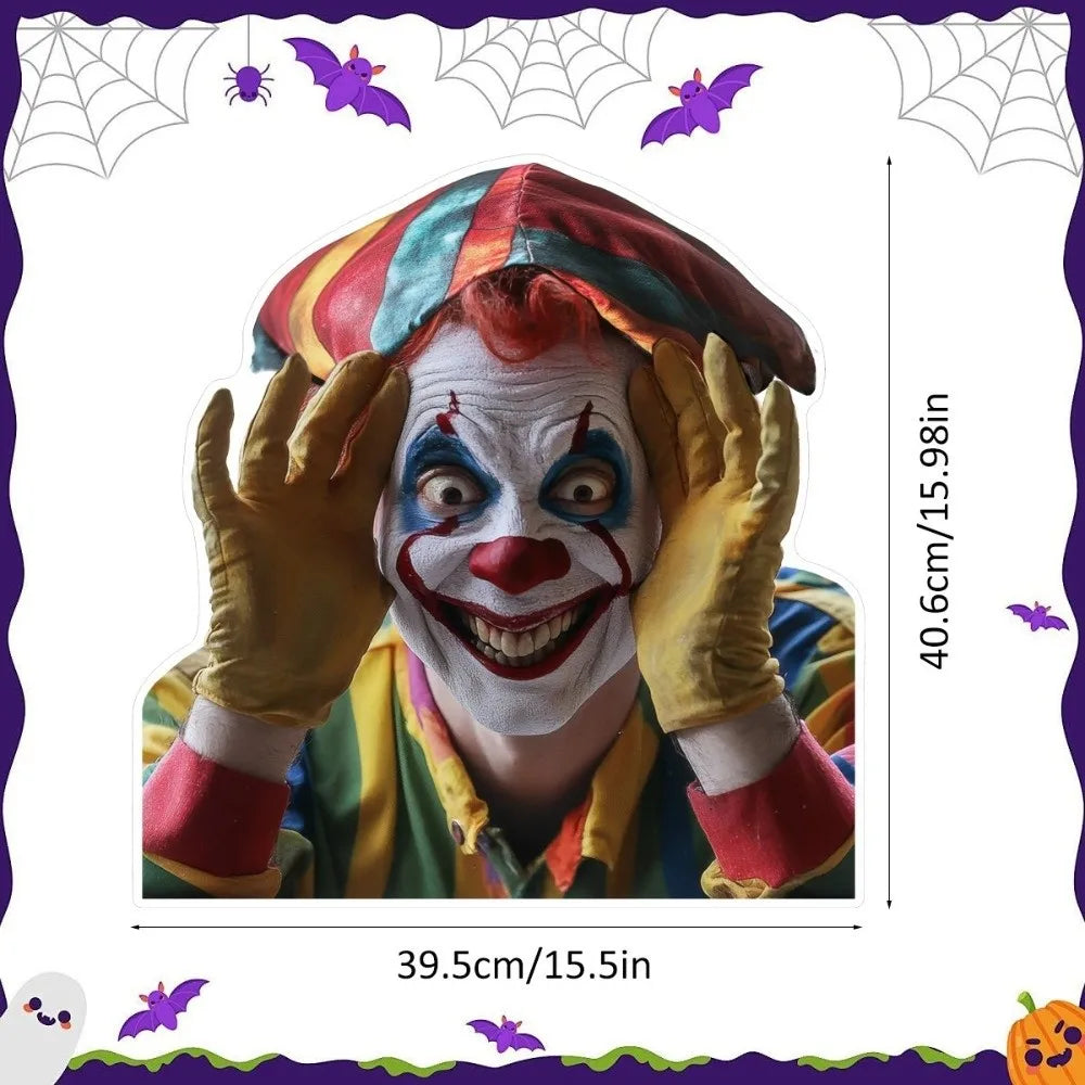 Halloween Spooky Face Static Window Cling