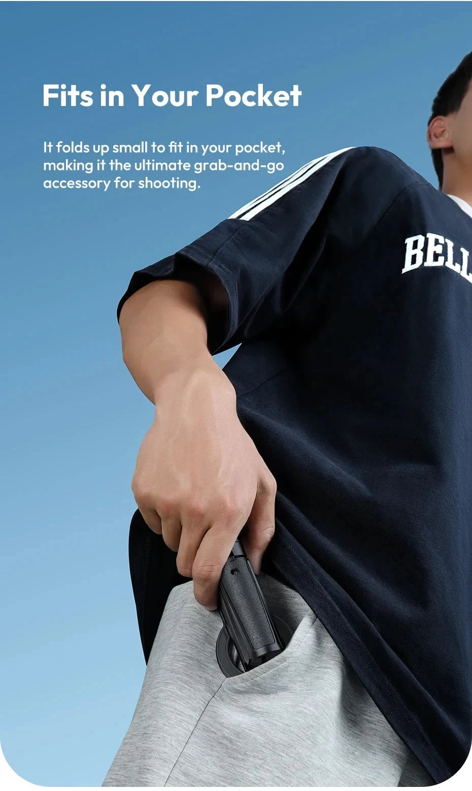 Magnetic Wireless Phone Grip & Selfie Stick Tripod – Compatible with iPhone 16/15/14/13/12 Pro Max & Samsung