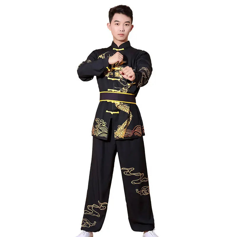 2025 festival performance martial arts clothes dragon and lion dance drum training costume new classic kungfu exercise tracksuit