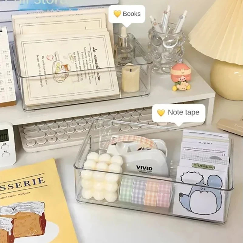 Acrylic Transparent Storage Box – Desktop Organizer for Cosmetics, Facial Masks, and Household or Refrigerator Use