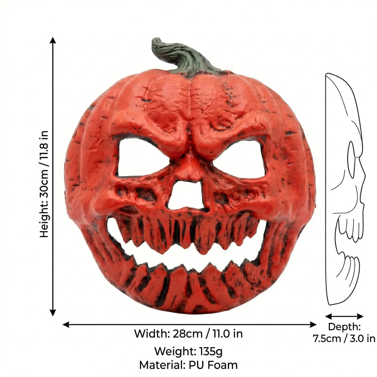 Pumpkin Halloween Costume Mask