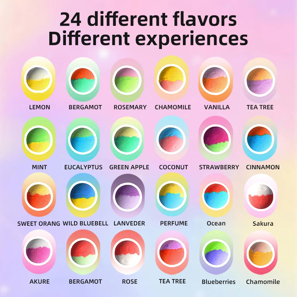 Kids Bath Bombs with Surprise Toys Inside – 24 Pack Bath Bomb Gift Set, Natural & Organic Bubble Bath Fizzies for Girls and Boys