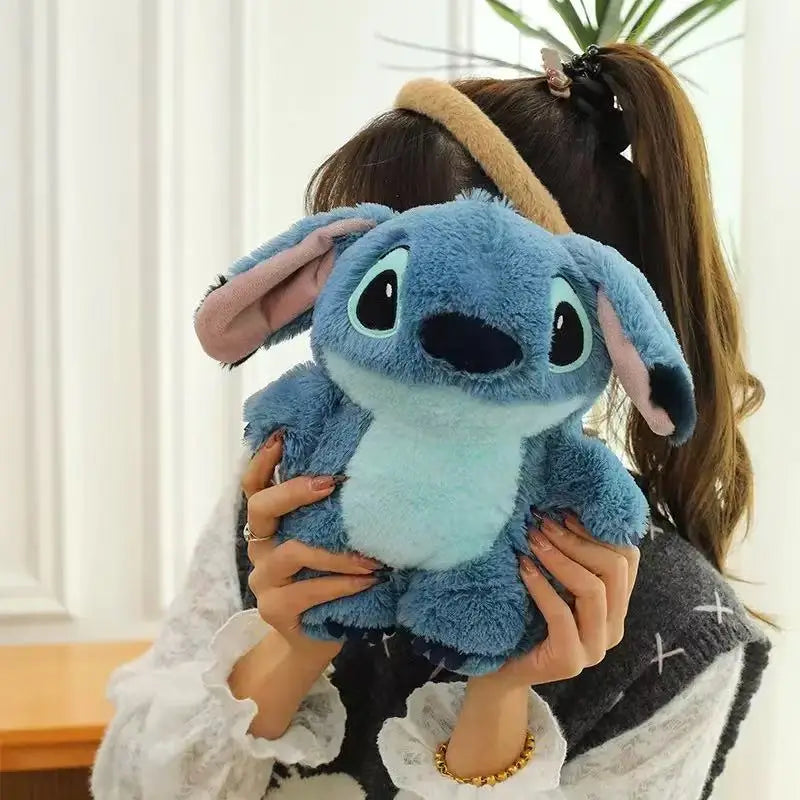 Anime Stitch Plush Hot Water Bottle, Extra Large Soft Hand Warmer, Cozy Winter Heating Bag Gift