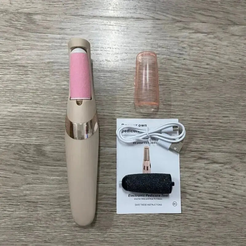 Electric Foot Grinder – Pink Electronic Callus Remover & Skin Smoother, Heel & Foot Care Tool