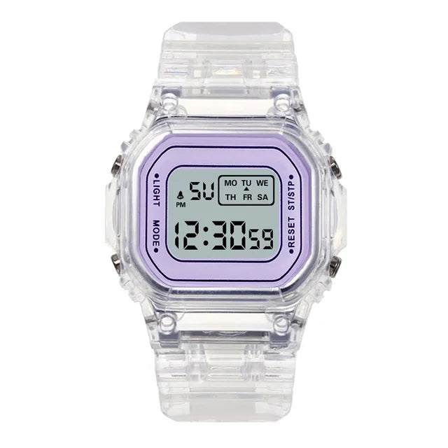 Vintage LED Digital Watch with Steel Strap – Unisex Electronic Sports Wristwatch, Valentine’s Day Gift
