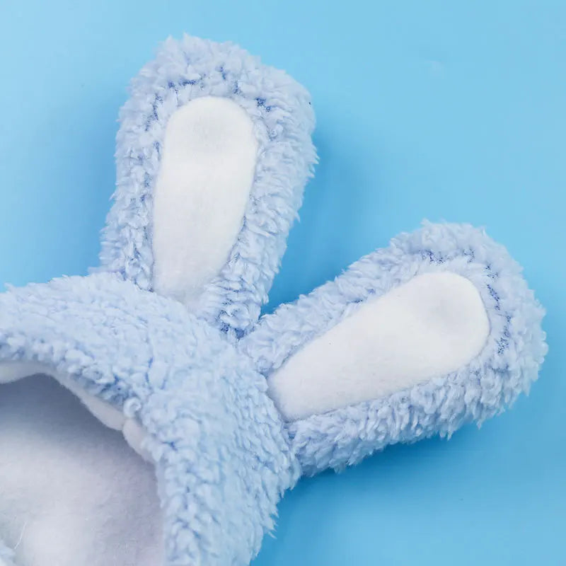 Adorable Bear & Bunny Plush Hat for Cats and Small Dogs – Warm Winter Headwear, Cute Pet Costume Accessory for Christmas and Holidays