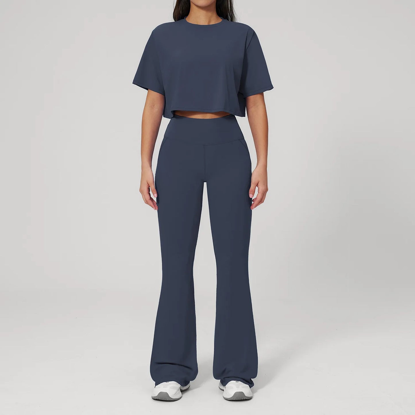 Women's 2-Piece Seamless Yoga Set – Leggings & Crop Top