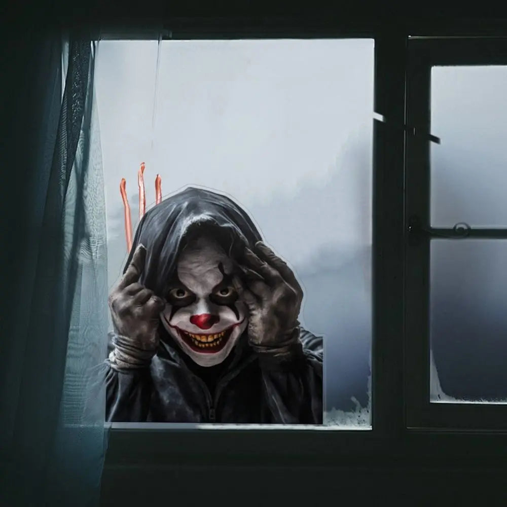 Halloween Spooky Face Static Window Cling
