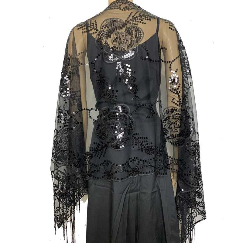 JJYANJIN Tassel Evening Shawl Wrap